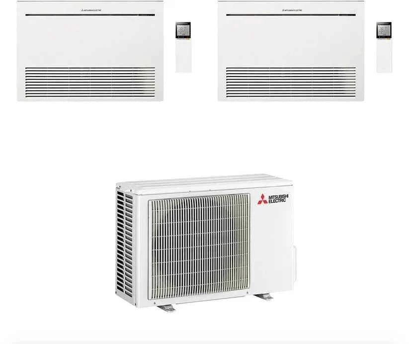 Climatizzatore Condizionatore Mitsubishi Electric Pavimento Dual Split Inverter serie MFZ-KT 12+12 Wi-Fi Optional 12000+12000